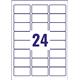 Avery L6146-20 NoPeel Labels 20 sheets - 24 Labels per Sheet