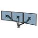 Fellowes Triple Monitor Arm Adjustable 360-degree Rotation Black Ref 8042601