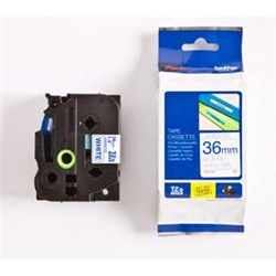 Brother P-Touch 36mm Blue On White Labelling Tape TZE263