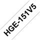 Brother HGE-151V5 Black on Clear 8M x 24mm High Grade Tape 5pk