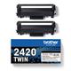 Brother Black Toner Cartridge Twin Pack 2 x 3k pages (Pack 2) - TN2420TWIN