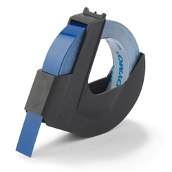 Dymo S0898140 White on Blue Embossing Tape