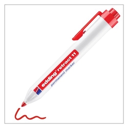 edding 11 Retract Permanent Marker Red Box of 10