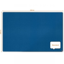 Nobo Premium Plus Felt Notice Board 1800 x 1200mm Blue 1915192