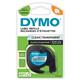 Dymo LetraTag Tape Plastic 12mmx4m Black on Clear Ref S0721530
