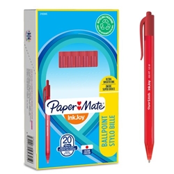 Paper Mate S0957050 Inkjoy Retractable Pens Red Ink - Pack of 20