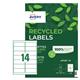 Avery Laser Recycled Address Label 99.1x38.1mm 14 Per A4 Sheet White (Pack 210 Labels) LR7163-15