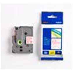 Brother P-Touch 12mm Red On Clear Labelling Tape TZE132