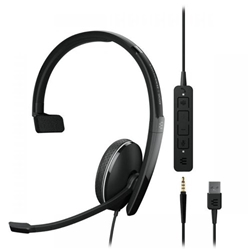 Sennheiser Epos Adapt 135 T Monaural USB Headset with 3.5mm Jack Black 1000900