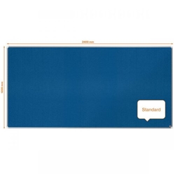 Nobo Premium Plus Felt Notice Board 2400 x 1200mm Blue 1915193