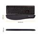 Fellowes Plush Touch Keyboard Wrist Support Black 9252103