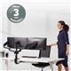 Fellowes Triple Monitor Arm Adjustable 360-degree Rotation Black Ref 8042601