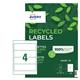Avery Recycled Filing Label Lever Arch File 192x61mm 4 Per A4 Sheet White (Pack 60 Labels) LR4761-15