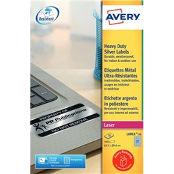Avery Laser Label H/Duty 27 Per Sheet Silver (Pack of 540) L6011-20