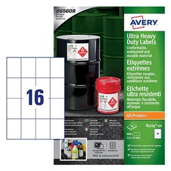 Avery B5274-50 Ultra Resistant Labels 50 sheets - 16 Labels per Sheet