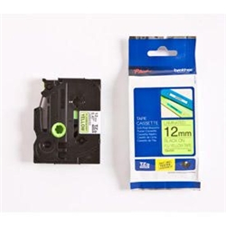 Brother P-touch TZe-C31 (12mm x 5m) Black On Fluorescent Yellow Laminated Labelling Tape