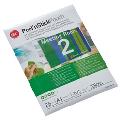 GBC Peel n Stick Laminating Pouches Gloss 150 Micron Ref 3747527 (25 Pack)