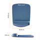 Fellowes PlushTouch Mouse Pad Wrist Rest Blue 9287302