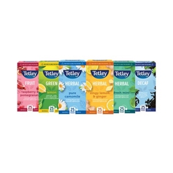 Tetley Fruit+Herbal Tea Bags Variety Pack 6x25 (Pack of 150) XFO3507