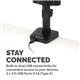 Fellowes Triple Monitor Arm Adjustable 360-degree Rotation Black Ref 8042601