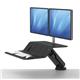 Fellowes Lotus RT Sit/Stand Workstation Dual Screen Black 8081601