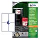 Avery B7169-50 Ultra Resistant Labels 50 sheets - 4 Labels per Sheet