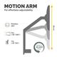 Fellowes Dual Monitor Arm Adjustable 360-degree Rotation Black Ref 8042501