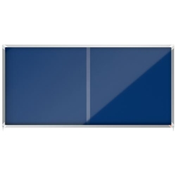 Nobo Premium Plus Blue Felt Lockable Notice Board 27xA4