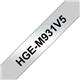 Brother HGEM931V5 Black on Matt Silver 8M x 12mm High Grade Tape 5 pack