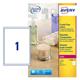 Avery L7784-25 Crystal Clear Labels 25 sheets - 1 label per sheet
