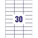 Avery 3489 Multipurpose Labels 100 A4 sheets - 30 White Labels per Sheet