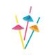 Pukka Party Umbrella Drinking Straws Assorted (Pack of 12) PTY579