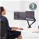 Fellowes Dual Monitor Arm Adjustable 360-degree Rotation Black Ref 8042501