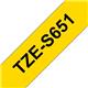 Brother P-Touch TZe Lam Tape Cassette 24mm x 8m Black on Yellow Tape TZES651
