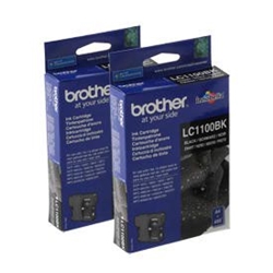 Brother LC1100BK Inkjet Cartridge Black Twinpack LC1100BKBP2