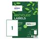 Avery Laser Labels Recycled 1 Per Sheet White (Pack of 100) LR7167-100