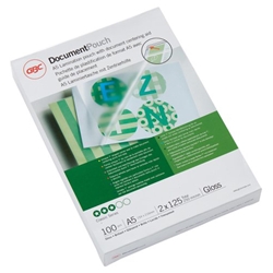 GBC Document Laminating Pouch Gloss A5 250 Micron (Pack of 100) 3200749