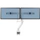 Fellowes 9909401 Eppa Dual Crossbar Monitor Arm - White