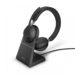 Jabra Evolve2 65 UC Stereo Headset USB-C with Charging Stand Black 26599-989-889