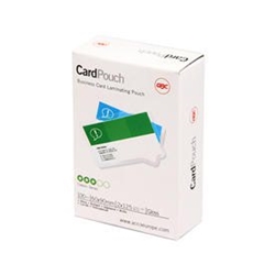 GBC 3743157 Card Laminating Pouches 60x90mm 2x125 Micron Gloss 100pk