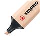 STABILO BOSS ORIGINAL NatureCOLORS Highlighter Text Marker Assorted Colours Beige Warm grey Earth green and Black (Pack 4) - 70/4-2-5