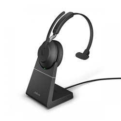 Jabra Evolve2 65 Microsoft Teams Mono Headset USB-A with Charging Stand Black 26599-899-989