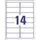 Avery Laser Labels Recycled 14 Per Sheet Wht (Pack of 1400) LR7163-100