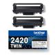 Brother Black Toner Cartridge Twin Pack 2 x 3k pages (Pack 2) - TN2420TWIN