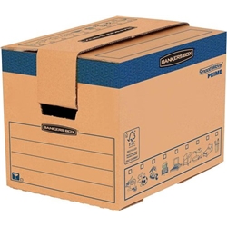 Fellowes Bankers Box Moving Box Small Brown Green (Pack of 5) 6205201