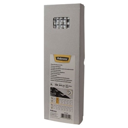 Fellowes (8mm) A4 Plastic Comb (White) - 1 x Pack of 100 Plastic Combs Ref 5345406