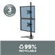 Fellowes Professional Series Free Standing Dual Vertical Monitor Arm 8044001