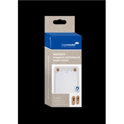 Legamaster WOODEN Whiteboard Paper Hook Magnetic 2pcs