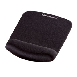 Fellowes Plush Touch Mousepad Wrist Support Black 9252003
