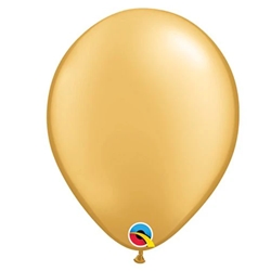 Gold Plain Colour Mini Latex Balloons - 5" - Pack of 10